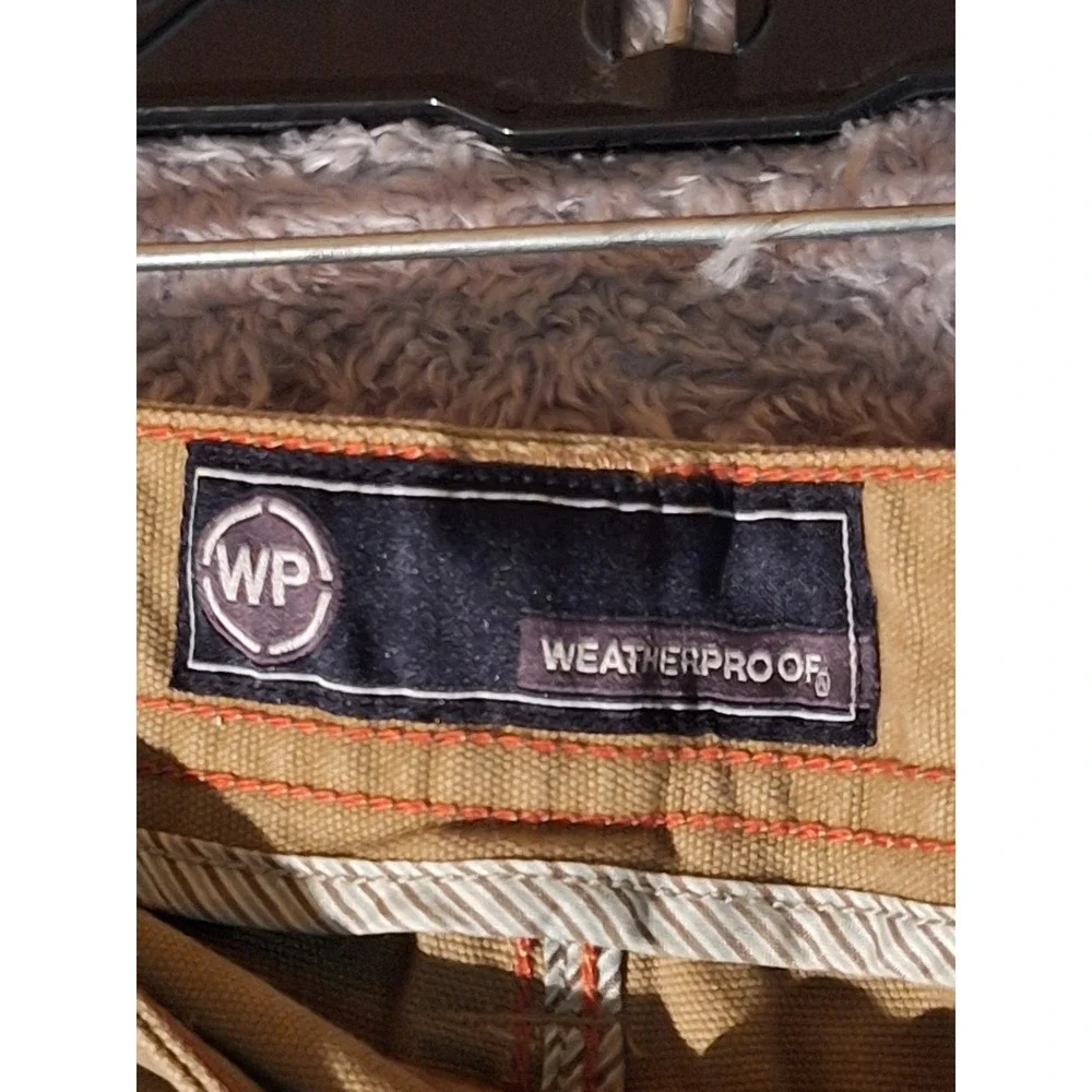 Weatherproof Mens Tan Relaxed Fit Utility Cargo Pants 40x32 Outdoor Casual Work